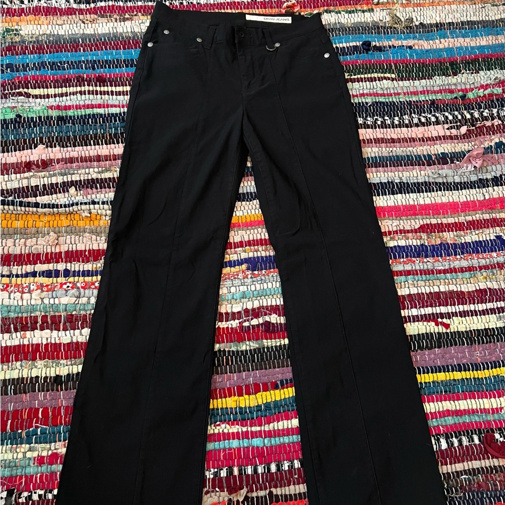 Dkny Black Flare Wide Leg Jeans Y2K